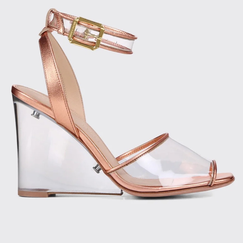 **Veronica Beard Rose Gold Wedges**